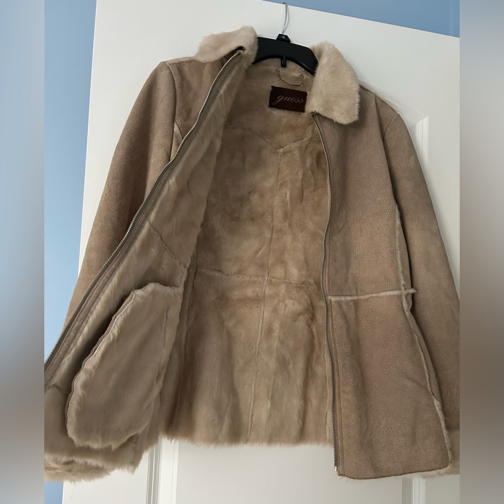 Guess suede winter coat M - Picture 3 of 4